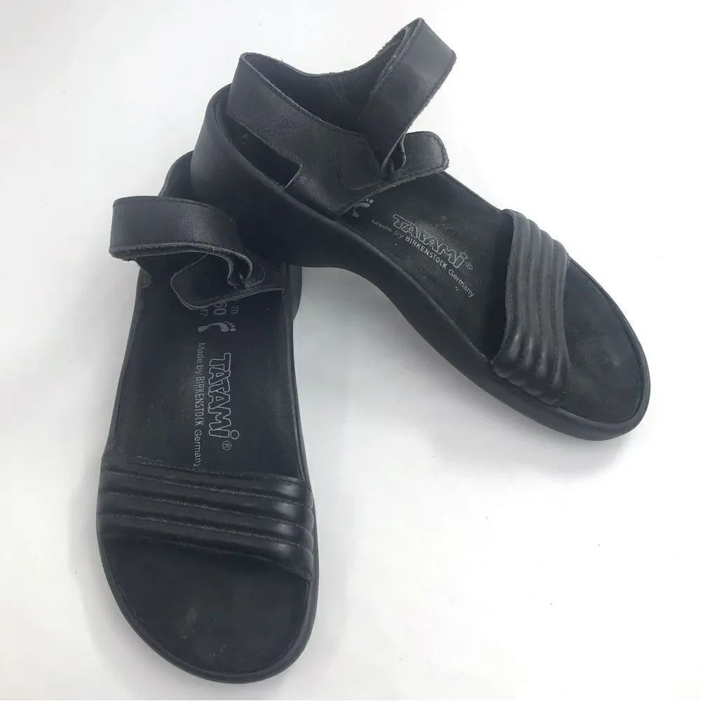 Birkenstock Tatami Black Soft Leather Unisex Sandals